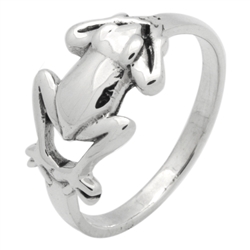 RPS1139 - Sterling Silver High Polished Frog Ring