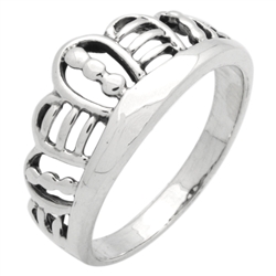 RPS1140 - Sterling Silver Crown Ring