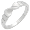 RPS1143 - Sterling Silver Infinity Twisted Hearts Band Ring