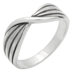 RPS1147 - Sterling Silver Twist Band Ring