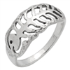 RPS1149 - Sterling Silver Fish bone Band Ring