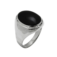 Silver Mens Ring with Stone