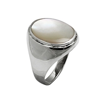 Silver Mens Ring with Stone