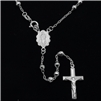 SRN1006-24 Sterling Silver DC Rosary 4mm gauge 24"