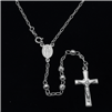 SRN1007-22 Sterling Silver DC Rosary 5mm gauge 22"