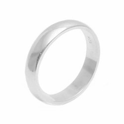 Silver Plain Wedding Band - 4mm