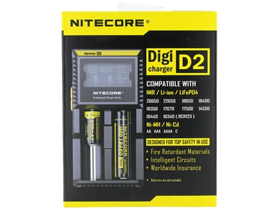 Nitecore Digicharger D2 2-Channel Smart Battery Charger for Li-ion, Ni-Cd, & NiMH Batteries