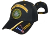 Army Veteran V Baseball Cap  Hat Black