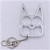 Kitty Cat Self Defense Keychains: Silver