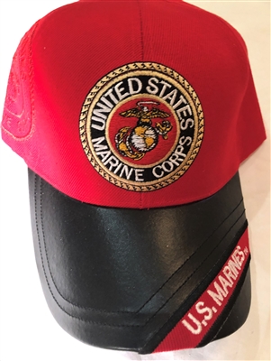 Marine Corps Baseball Cap Red and Black