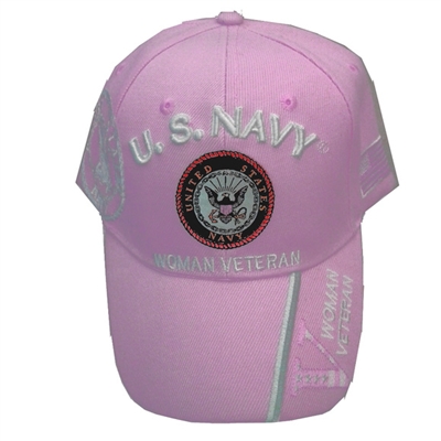 Navy Women Veteran Pink Cap