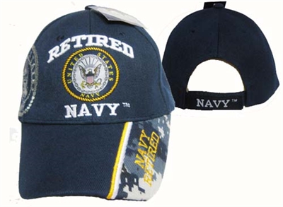 Navy Retired Baseball Cap Blue