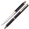 Black Ink Pen Knife with Serrated Edge