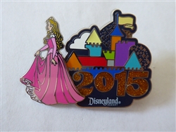 Disney Trading Pin 107856 DLR - 2015 Dated Logo Pin - Aurora