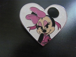 Minnie Mouse - White glitter heart