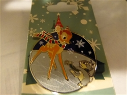 Disney Trading Pin 118885 Bambi and Thumper Ice Skating - Holiday 2016
