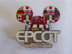 Disney Trading Pin 119295 Mickey Icon Flags of Epcot Lattice Pin