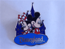 Disney Trading Pin 119347 DLR - Mickey & Minnie Mouse with Castle - Walt Disney Travel Company