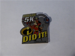 Disney Trading Pin 126088 DLR - runDisney - Pixar Half Marathon Weekend - Incredibles 5K I Did it!