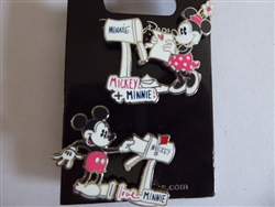 Disney Trading Pin 126336 Minnie and Mickey Mailbox Sweethearts - 2 pin Set