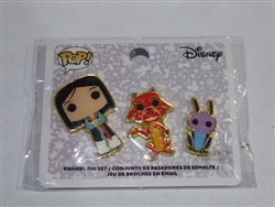 Disney Trading Pin 132033 Loungefly - Funko Pop! - Mulan, Mushu, Cri-kee