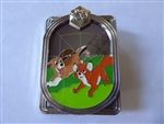 Disney Trading Pin 156189     DEC - Todd and Copper - Fox and the Hound - Celebrating With Character - Disney 100 - Silver Frame