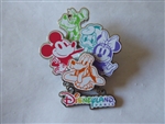 Disney Trading Pins 158395     DLP - Mickey and Friends - Cluster- Rainbow - Mickey, Minnie, Goofy, Pluto, Donald