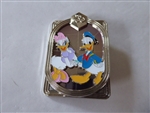 Disney Trading Pins 159543     DEC - Daisy and Donald - Celebrating With Character - Disney 100 - Silver Frame