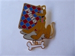 Disney Trading Pin 162515     Japan - Pluto - Red and Blue Checkerboard - Bone - Dangle