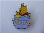Disney Trading Pin 163540     Loungefly - Winnie the Pooh - Blue Hunny Pot - Bees - Slider