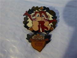 Disney Trading Pin 17576 DLR - Happy Thanksgiving 2002 (Chip & Dale) Dangle