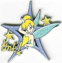 Disney Trading Pin Tinker Bell Pin Trading Lanyard Set (Tink! on the Left)