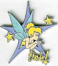 Disney Trading Pin Tinker Bell Pin Trading Lanyard Set (Tink! on the Right)