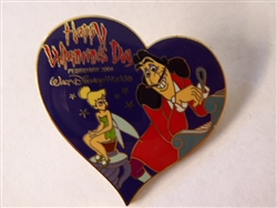 Disney Trading Pin 27868 WDW - Happy Villaintine's Day 2004 - Tinker Bell and Captain Hook