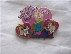 Disney Trading Pin 28304 WDW - Happy Valentine's Day 2004 (Two Chips and a Miss) 3D