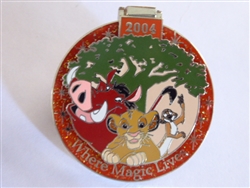 Disney Trading Pin 32132 WDW - Where the Magic Lives 2004 (Simba, Timon, and Pumbaa) Annual Passholder Exclusive