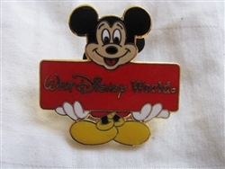 Disney Trading Pin 374: Walt Disney World - Mickey Holding Red Sign (White Eyes)