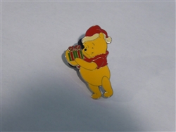Disney Trading Pin 3825 Pooh Holding a Christmas Present