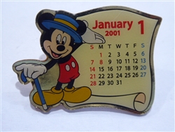 Disney Trading Pin 3843: TDL - January 2001 Calendar (Mickey)