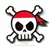 Disney Trading Pin  Pirates of the Caribbean - Skull and Crossbones w/ Hidden Mickey