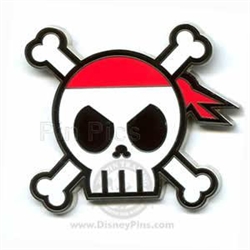 Disney Trading Pin  Pirates of the Caribbean - Skull and Crossbones w/ Hidden Mickey