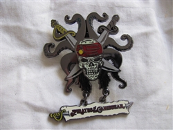 Disney Trading Pin 47080: Pirates of the Caribbean - Skull, Crossed Swords and Tentacles (Dangle)