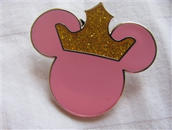 Disney Trading Pins 48111: Mickey Mouse Icon - Pink with Crown