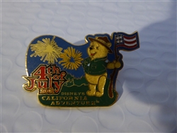 Disney Trading Pin  5626 Disneyland 4th of July Pooh Flocked