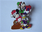 Disney Trading Pin 58421     DS - Mickey, Goofy and Donald - Santa and Elves - Holiday Tree - Days 1-6 - Advent