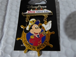 Disney Trading Pin 59134: DCL - Captain Mickey Inside Ship Wheel (Dangle)