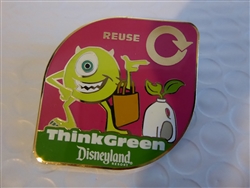 Disney Trading Pin 59721 DLR - Think Green - Reuse - Mike Wazowski