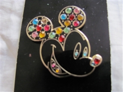 Disney Trading Pin 59884: Multi Colored Jeweled Mickey Head