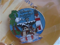 Disney Trading Pin 74435 WDW - Disney Vacation Club Booster Collection - Chip and Dale at Disney's Old Key West Resort Only