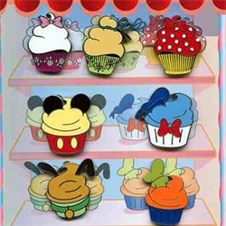 Disney Trading Pin Character Cupcake - Mini-Pin Set